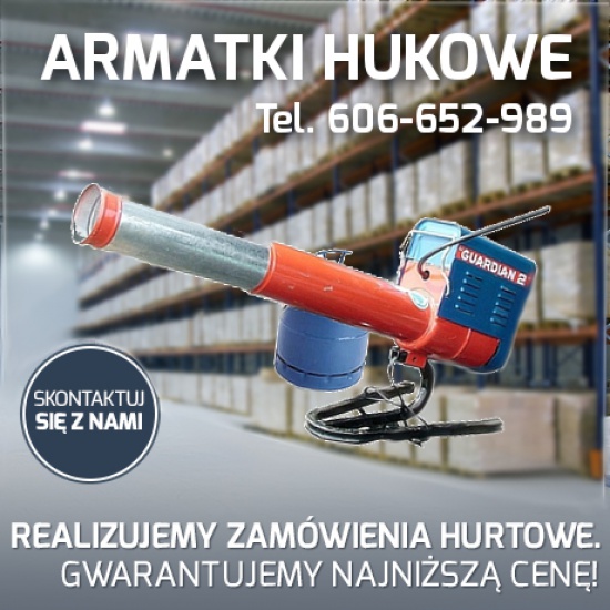 Armatki hukowe sklep. Hurtownia armatek hukowych. Działka hukowe. Armatka hukowa Guardian.